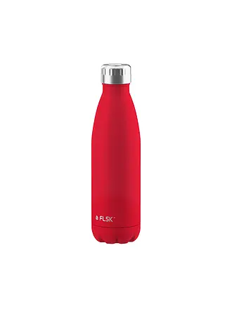 FLSK | Bouteille isotherme - Bouteille thermos 0,5l acier inoxydable noir | rot